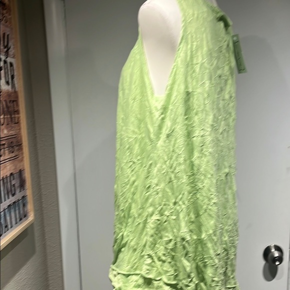 Vine Street Apparel Asymmetrical Green Tunic with Ruffles - Picture 11 of 16